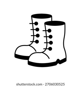Snow Boot icon clean and modern vector illustration