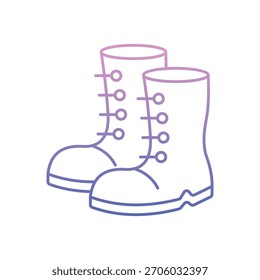Snow Boot icon clean and modern vector illustration