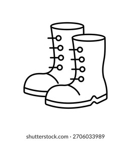 Snow Boot icon clean and modern vector illustration