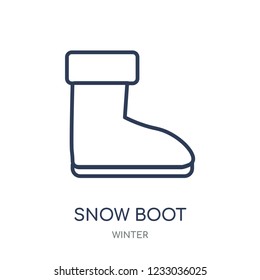 Snow Boot icon. Snow Boot linear symbol design from winter collection. Simple outline element vector illustration on white background