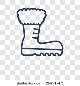Snow Boot icon. Trendy Snow Boot logo concept on transparent background from Winter collection