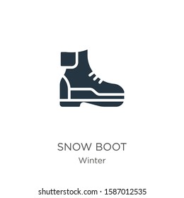 Snow boot icon vector. Trendy flat snow boot icon from winter collection isolated on white background. Vector illustration can be used for web and mobile graphic design, logo, eps10