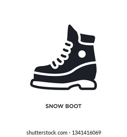 snow boot isolated icon. simple element illustration from winter concept icons. snow boot editable logo sign symbol design on white background. can be use for web and mobile