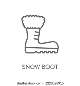 Snow Boot linear icon. Modern outline Snow Boot logo concept on white background from Winter collection. Suitable for use on web apps, mobile apps and print media.