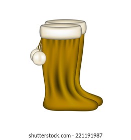 Snow boots in brown design 