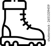 snow boots icon. Thin Linear Style Design Isolated On White Background