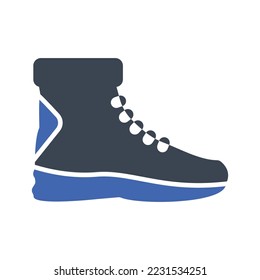 Icono de botas de nieve, gráficos vectoriales
