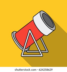 Snow cannon icon in flate style isolated on white background. Ski resort symbol stock vector illustration.