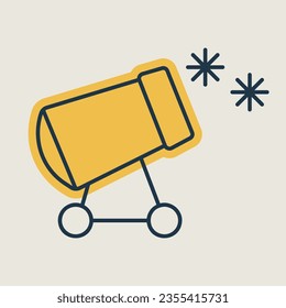 Snow cannon vector isolated icon. Winter sign. Graph symbol for travel and tourism web site and apps design, logo, app, UI