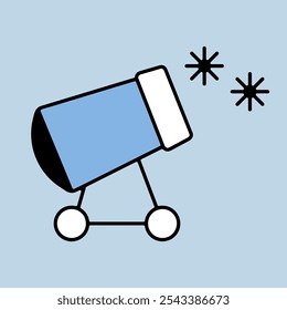 Snow cannon vector isolated icon. Winter sign. Graph symbol for travel and tourism web site and apps design, logo, app, UI