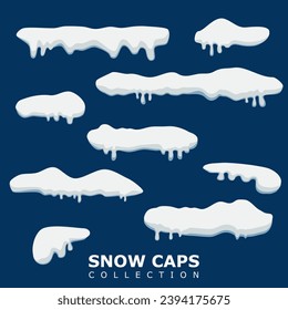 Snow cap collection for winter decorations