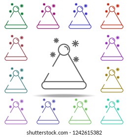 snow cap concept line icon. Elements of winter in multi color style icons. Simple icon for websites, web design, mobile app, info graphics