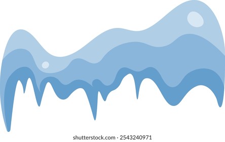 Schneekappenelement einzeln auf weißem Hintergrund. Vektorgrafik in einfacher Dekoration.