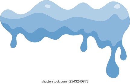 Schneekappenelement einzeln auf weißem Hintergrund. Vektorgrafik in einfacher Dekoration.