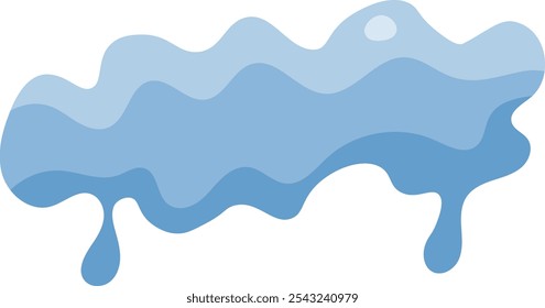 Schneekappenelement einzeln auf weißem Hintergrund. Vektorgrafik in einfacher Dekoration.