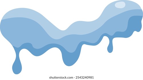 Schneekappenelement einzeln auf weißem Hintergrund. Vektorgrafik in einfacher Dekoration.