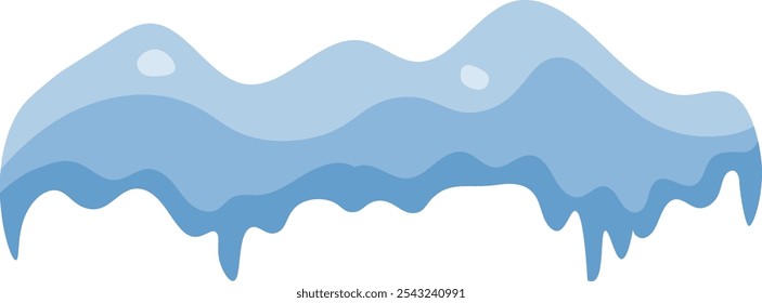 Schneekappenelement einzeln auf weißem Hintergrund. Vektorgrafik in einfacher Dekoration.