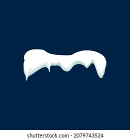 Schneekopfsymbol auf blauem Hintergrund. Vektorgrafik