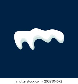 Snow cap icon on blue background. Vector Illustration