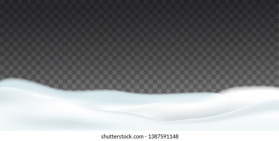 Snow cap. Snow landscape. Winter. Vector