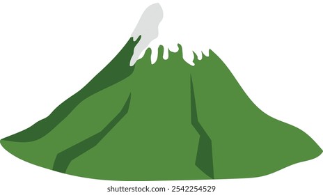 Snow Capped Mountain Icon Illustration