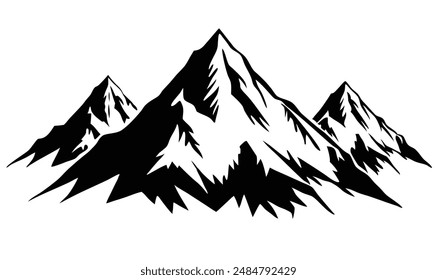 Snow Capped Peaks Towering Silhouette