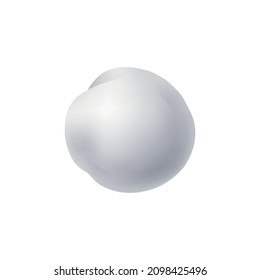 Snow caps snowballs snowdrifts realistic composition with isolated image on blank background vector illustration