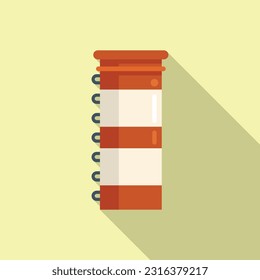 Snow chimney icon flat vector. Smoke factory. Stack fire