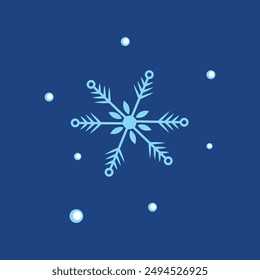 Snow Christmas element icon vector flat design