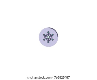 Snow Christmas Icon. Flat christmas icon isolated on white background. Snow outline icon.