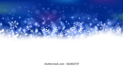 Snow Christmas light background