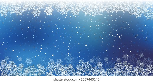 snow Christmas winter light background