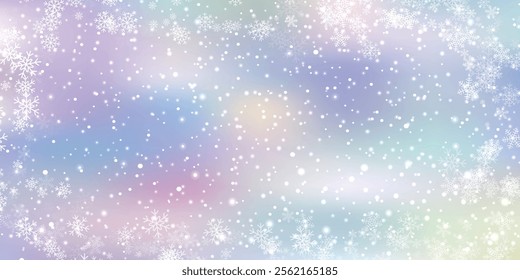 snow Christmas winter light background