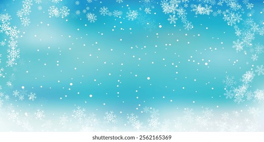 snow Christmas winter light background