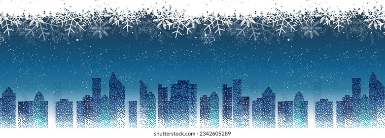 snow Christmas winter sky background