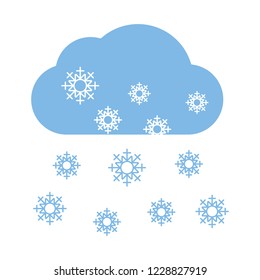 Snow cloud cold icon for web and print Snow cloud cold icon for web and print