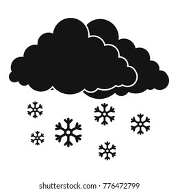Snow cloud holiday icon. Simple illustration of snow cloud holiday vector icon for web