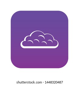 Snow cloud icon digital purple for any design isolated on white vector illustration