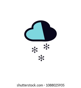 snow cloud icon. Element of colored web icon for mobile concept and web apps. Detailed snow cloud icon can be used for web and mobile. Premium icon on white background