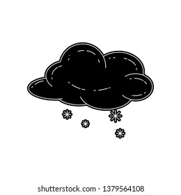 snow cloud icon. Element of Winter for mobile concept and web apps icon. Glyph, flat icon for website design and development, app development