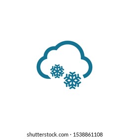 Snow cloud icon - From forecast, Climate and Meteorology snow fall vector icon. simple element illustration. Weather concept. Can be used for web and mobile.