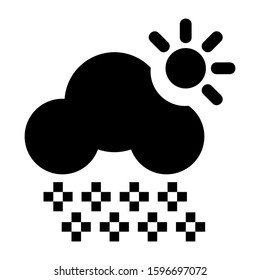 snow cloud icon isolated sign symbol vector illustration - high quality black style vector icons
