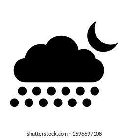 snow cloud icon isolated sign symbol vector illustration - high quality black style vector icons
