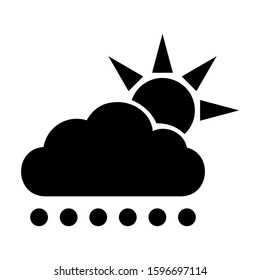 snow cloud icon isolated sign symbol vector illustration - high quality black style vector icons
