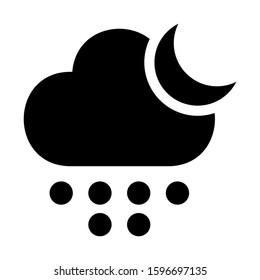 snow cloud icon isolated sign symbol vector illustration - high quality black style vector icons
