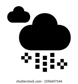 snow cloud icon isolated sign symbol vector illustration - high quality black style vector icons
