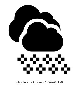 snow cloud icon isolated sign symbol vector illustration - high quality black style vector icons
