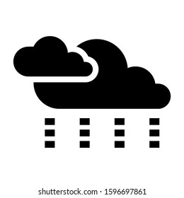 snow cloud icon isolated sign symbol vector illustration - high quality black style vector icons

