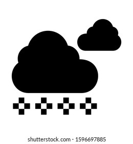 snow cloud icon isolated sign symbol vector illustration - high quality black style vector icons
