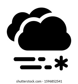 snow cloud icon isolated sign symbol vector illustration - high quality black style vector icons
